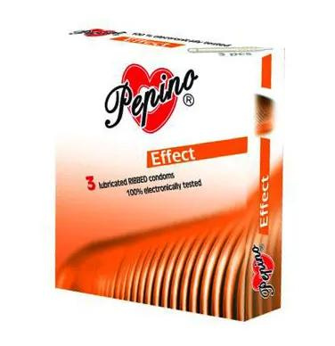 PEPINO Kondomy s dráždivým efektem 3 kusy