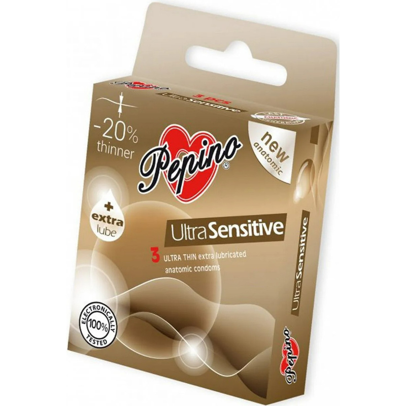 PEPINO Ultra Sensitiv Kondomy 3 kusy