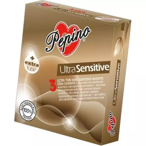 PEPINO Ultra Sensitiv Kondomy 3 kusy
