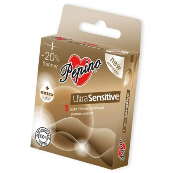 PEPINO Ultra Sensitiv Kondomy 3 kusy