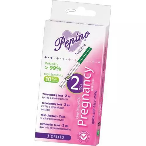 PEPINO Dipstrip těhotenský test 2 ks