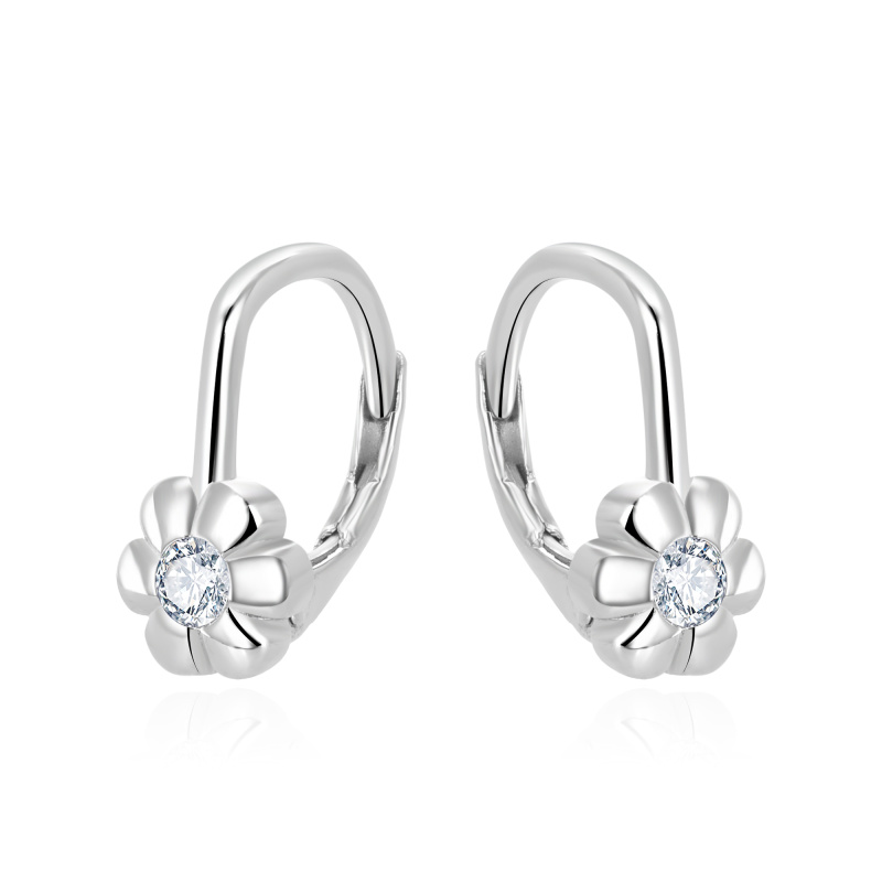 Beneto Půvabné dívčí náušnice s čirými zirkony AGUC3335-2