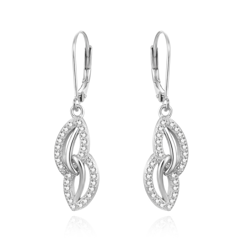 Agato Slušivé stříbrné náušnice se zirkony AGUC3504