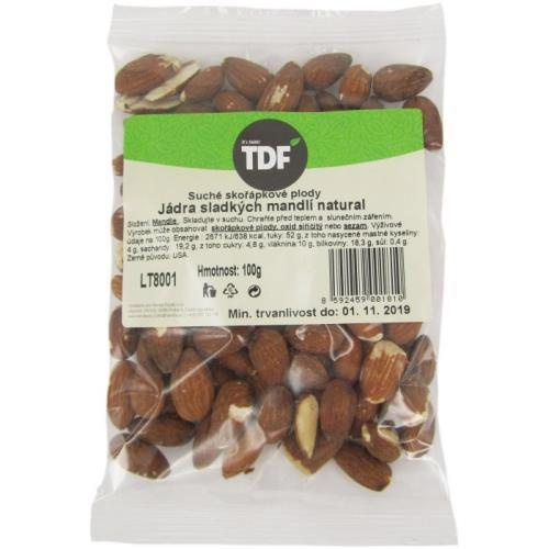 TDF mandle celé natural 100g