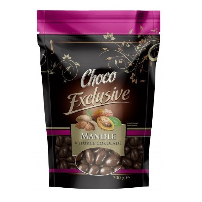 POEX Choco Exclusive Mandle v hořké čokoládě 700 g