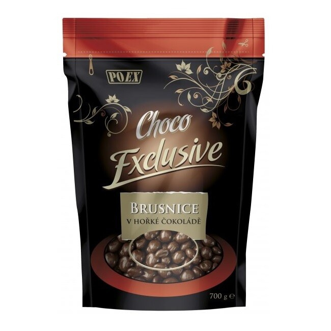 POEX Choco Exclusive Brusinky v hořké čokoládě 700 g