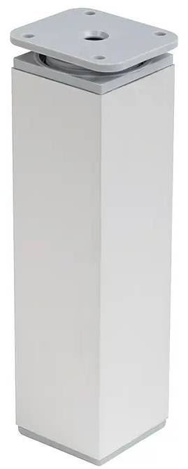 Nábytková noha Walteco / 4 x 15-17 x 4 cm / nosnost 50 kg / plast / stříbrná Varianta: ivi1