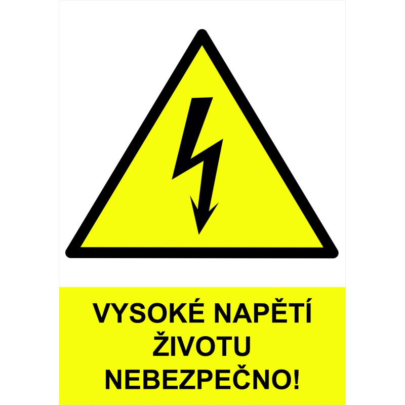 Tabulka Vysoké napětí 297 mm x 210 mm