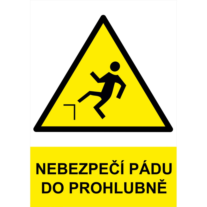 Tabulka Nebezpečí pádu do prohlubně 297 mm x 210 mm