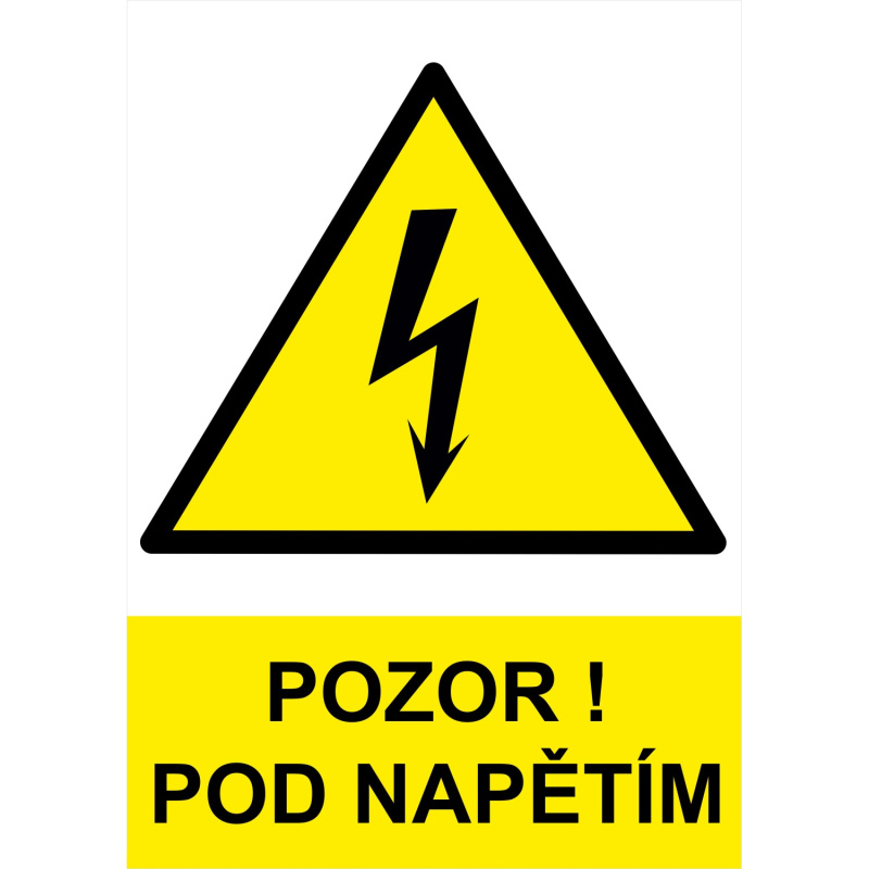 Tabulka Pozor! Pod napětím