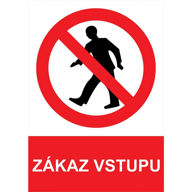 Zákaz vstupu A4, plast