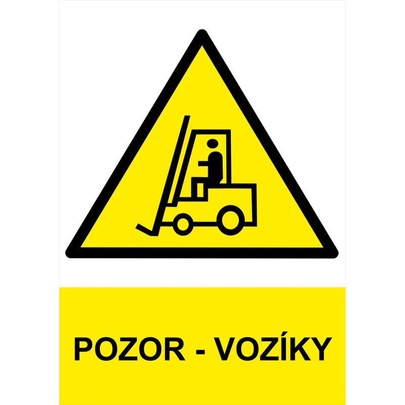 Tabulka Pozor vozíky - plastová