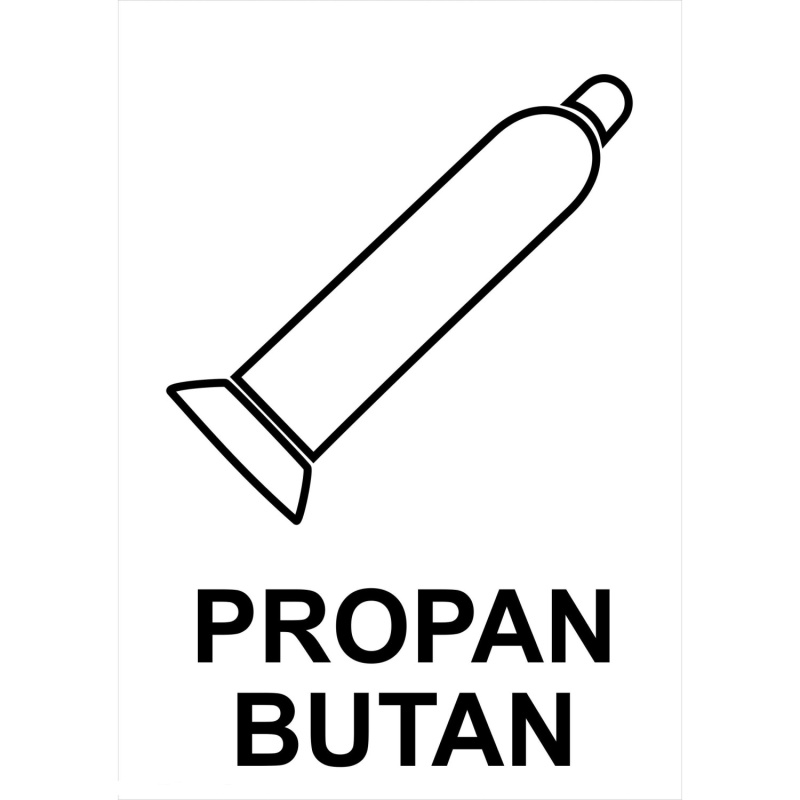Tabulka Propan butan 200 mm x 150 mm