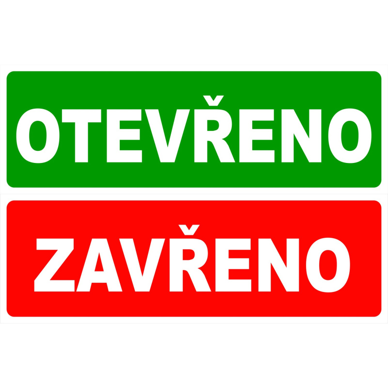 Plast 2 mm otevřeno - zavřeno
