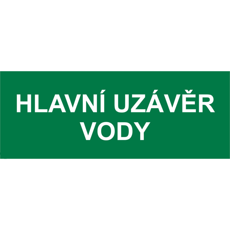 Hlavní uzávěr vody