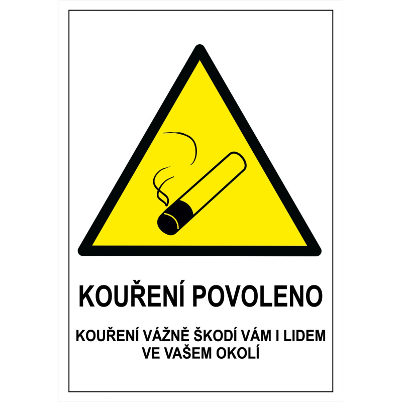 Tabulka Kouření povoleno