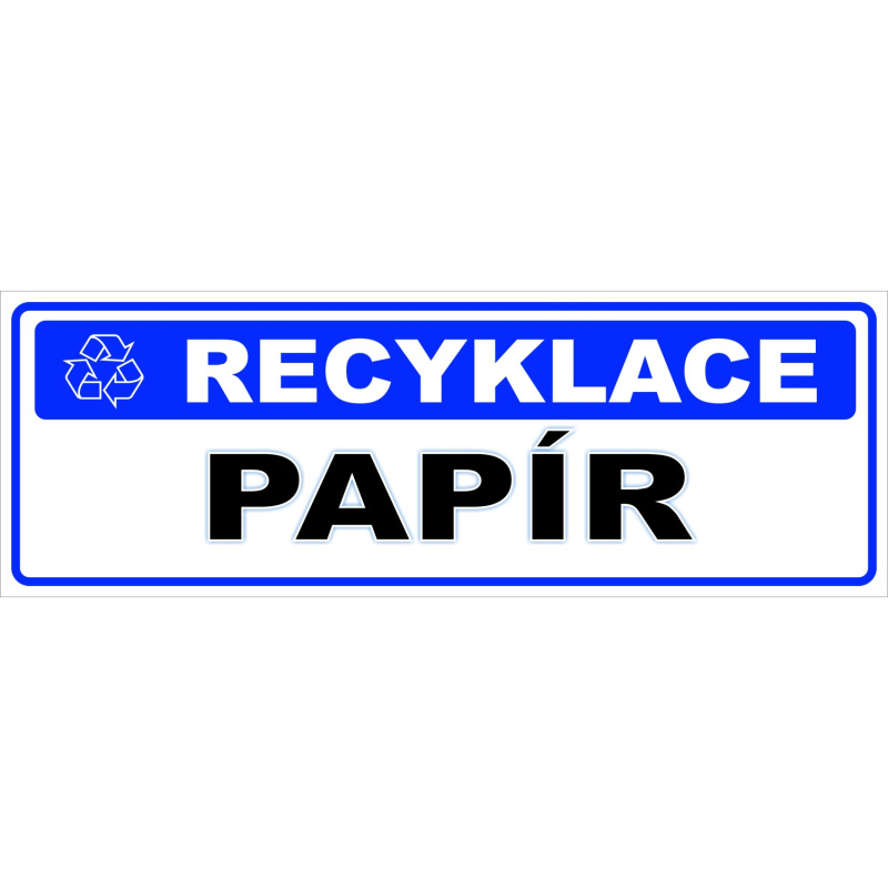 Tabulka Recyklace papír 290 mm x 100 mm