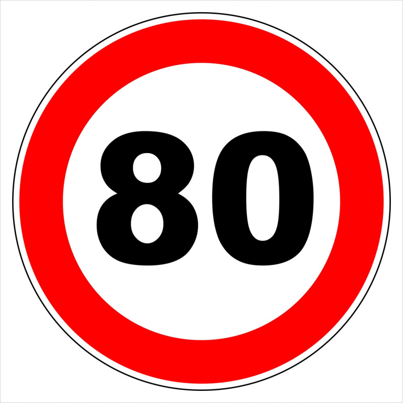 Fólie 80 km omezení 150 mm