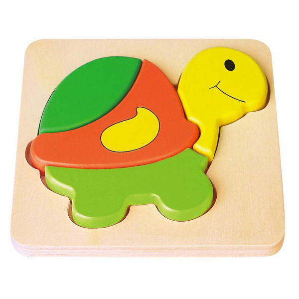 BABU Dřevěné puzzle Želvička 4 dílky