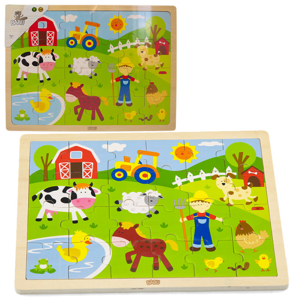 Studo Wood Puzzle farma 24 ks