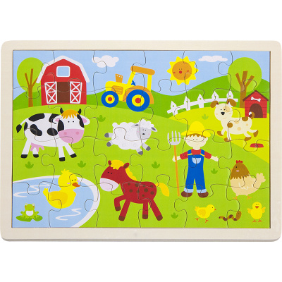 Studo Wood Puzzle farma 24 ks