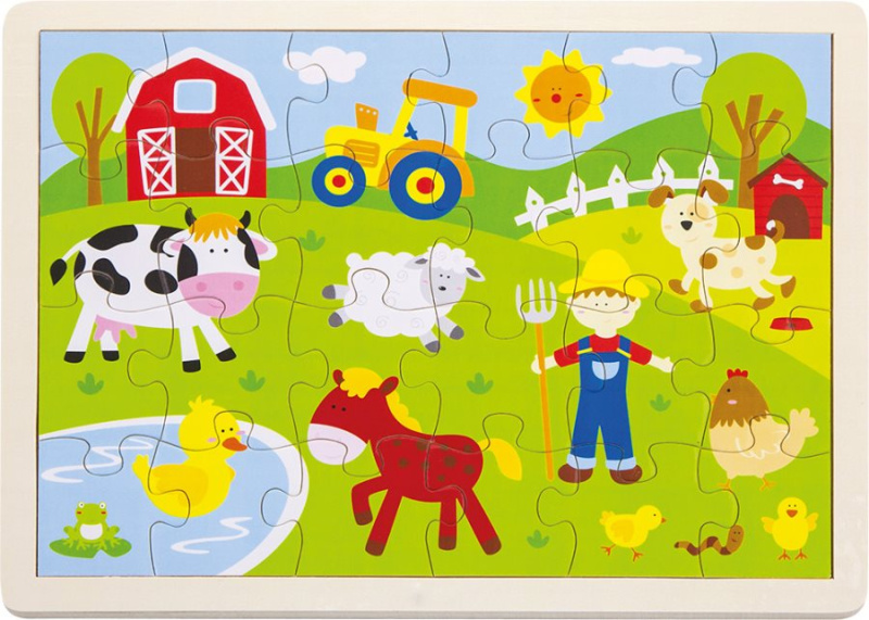 Studo Wood Puzzle farma 24 ks