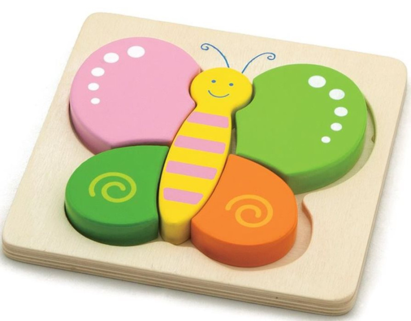 Dřevěné puzzle Motýlek