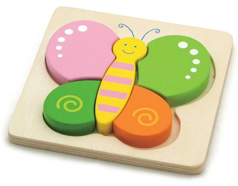 Dřevěné puzzle Motýlek