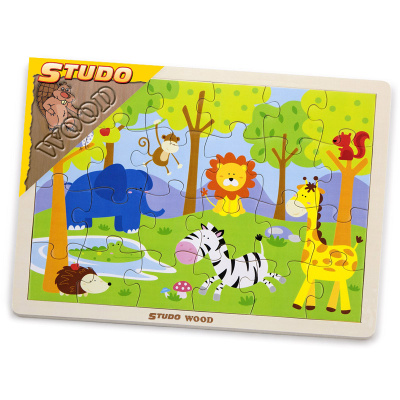 Studo Wood Puzzle safari 24 ks