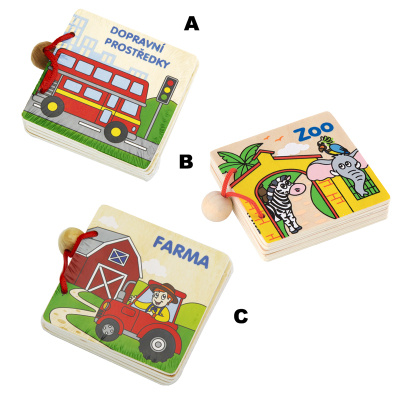 Sparkys BABU - Dřevěná knížka 3 druhy