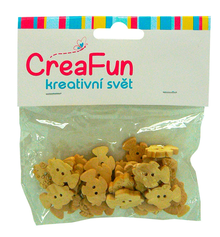 Dřevěné rybičky pro tvoření a hry, 30 ks (14 × 20 mm)