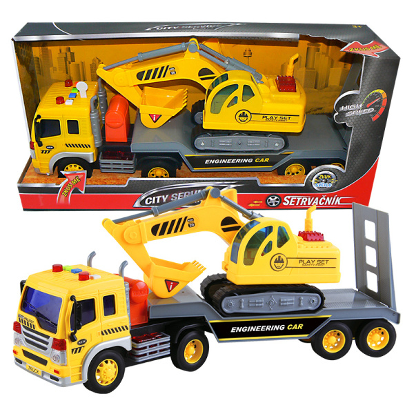 CITY SERVICE CAR - 1:16 Tahač s bagrem