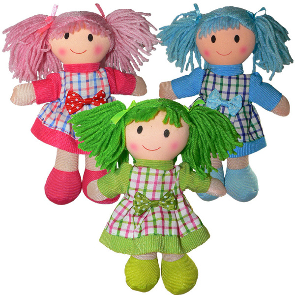 HM Studio Panenka hadrová 20 cm modrá barva