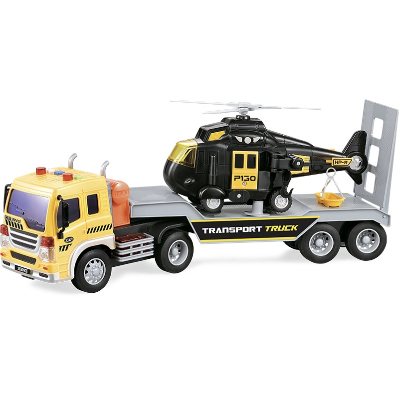 CITY SERVICE CAR - 1:16 Tahač s návěsem a vrtulníkem 571C