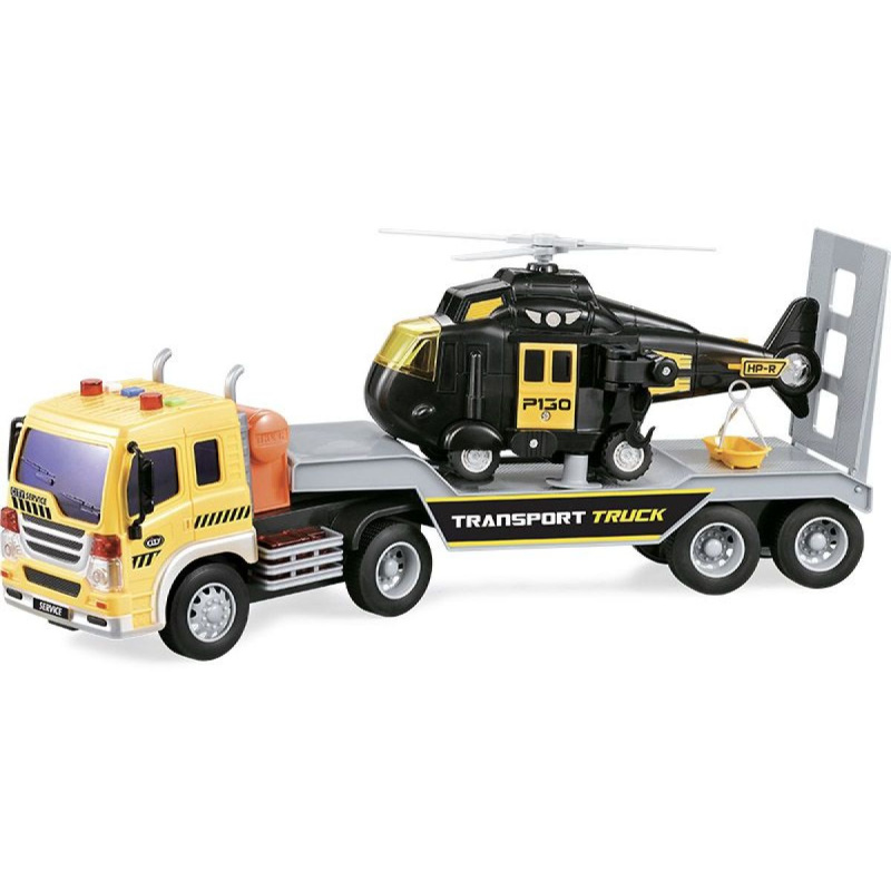 CITY SERVICE CAR - 1:16 Tahač s návěsem a vrtulníkem 571C
