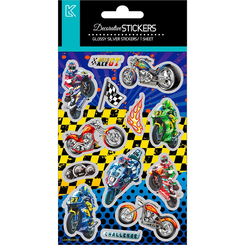 Samolepky závodní motorky pro děti