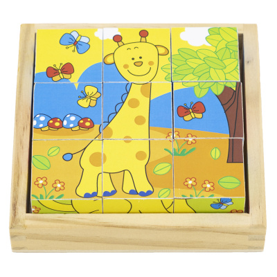 BABU - Kostky žirafa 9 ks