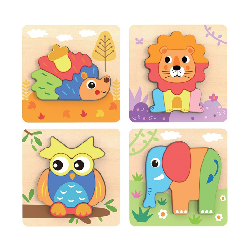 BABU - Puzzle zvířátka 4v1