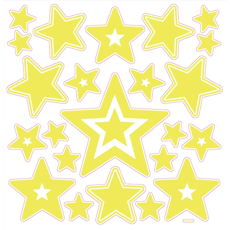 Svítící samolepky na zeď 3D - HVĚZDY