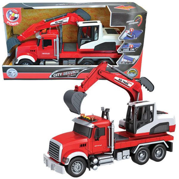 CITY SERVICE CAR - 1:12 Nákladní auto bagr