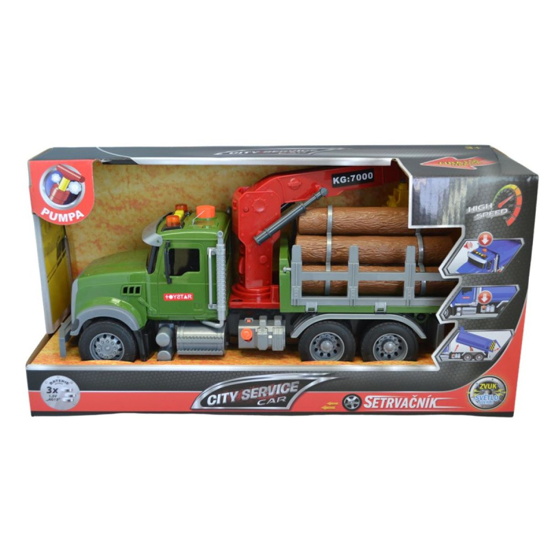 CITY SERVICE CAR - 1:12 Nákladní auto pro přepravu dřeva