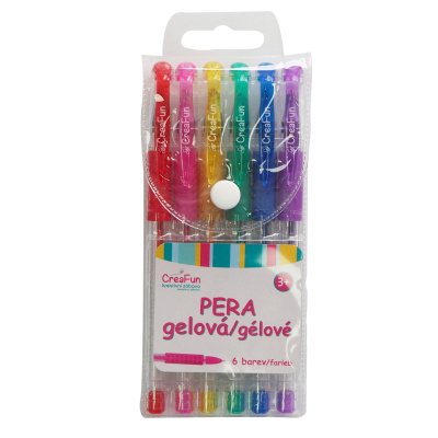 Gelová pera 6 barev