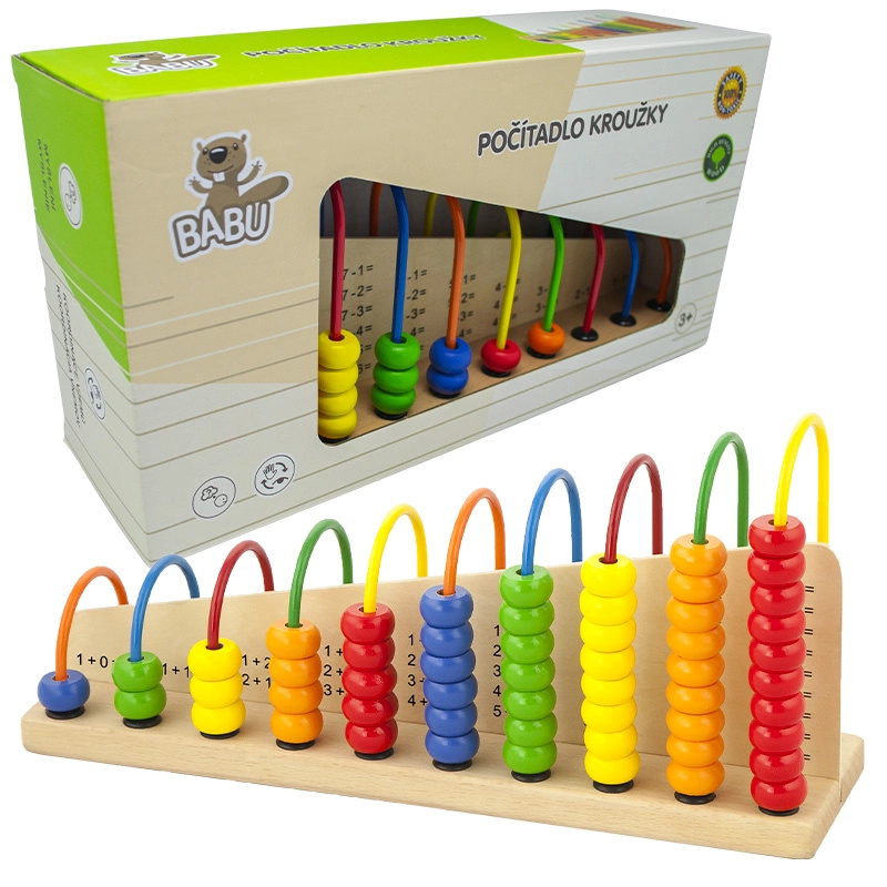 BABU dřevěná hračka - Počítání kroužky EPEE Czech s.r.o.