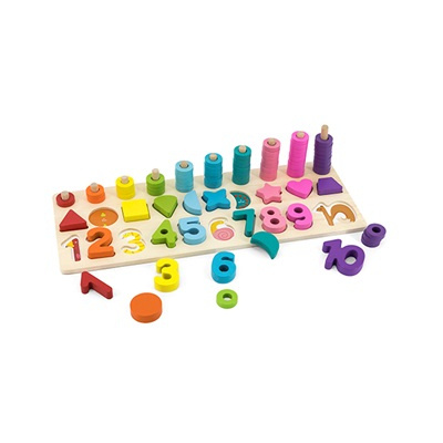 BABU - Dřevěná sada Čísla a tvary 2