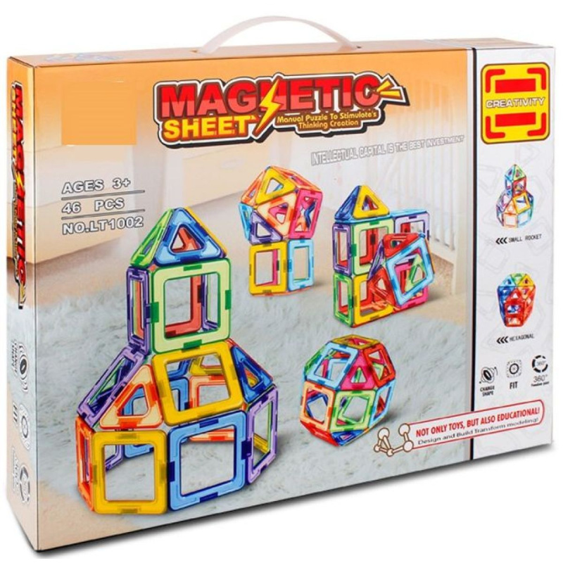 Magnetická stavebnice Magnetic Sheet 46 dílků