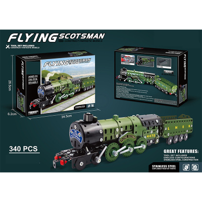 Kovová stavebnice Parní lokomotiva 340 dílků