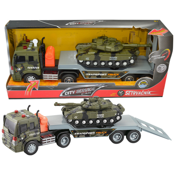 CITY SERVICE CAR - 1:16 Tahač s návěsem a tankem