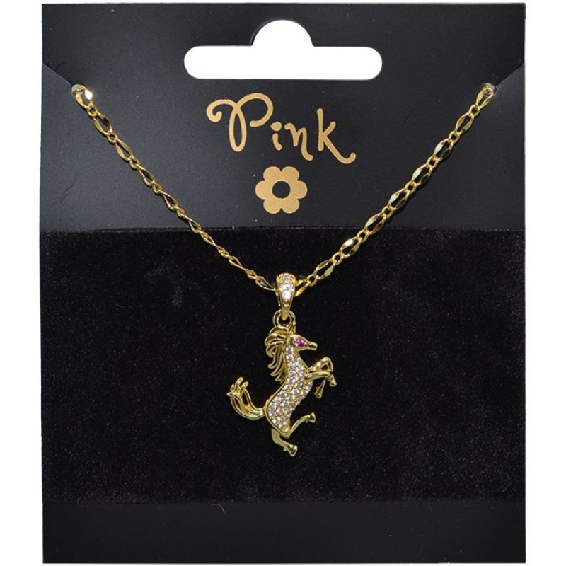 Pozlacený řetízek s přívěskem KŮŇ