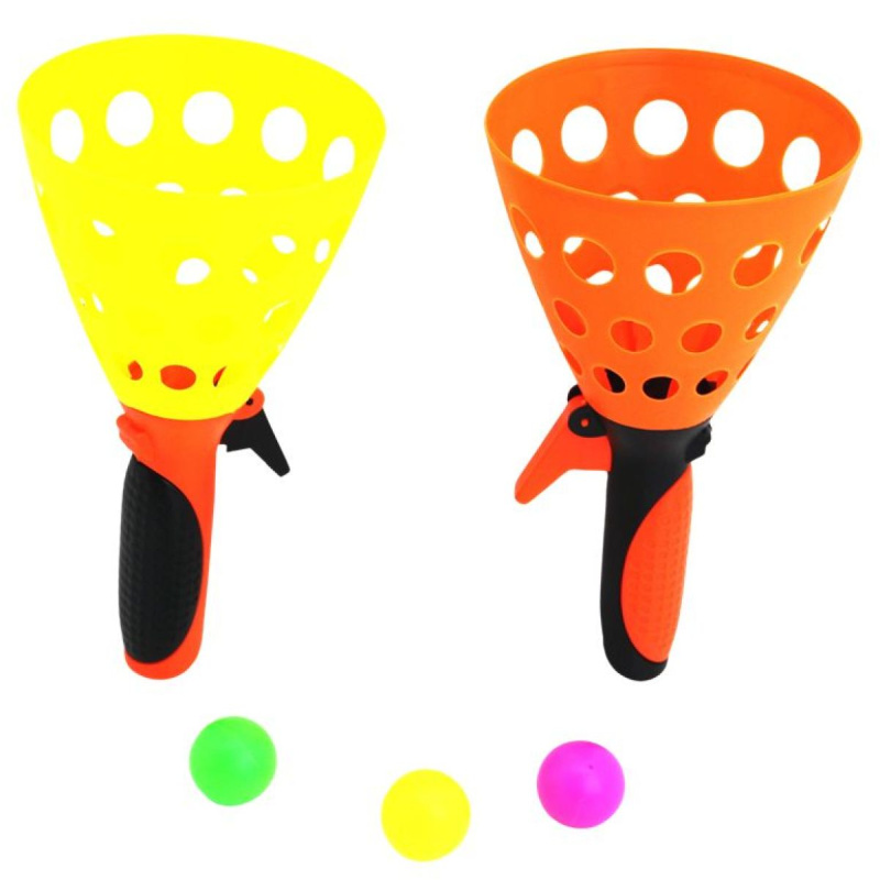 catch ball set 2 košíčky 20cm se 3 míčky