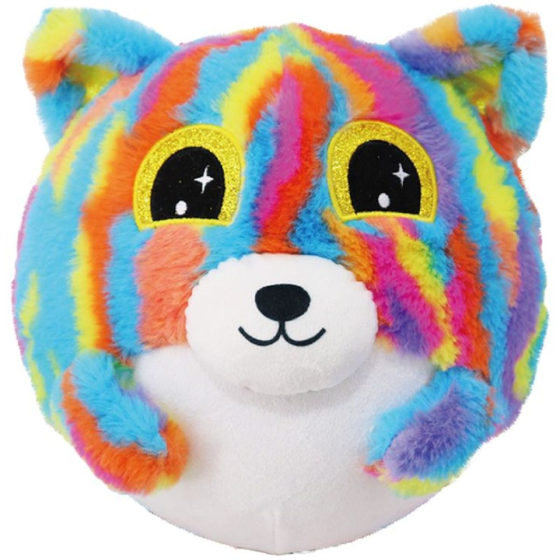 Nafukovací plyšový kamarád – duhový medvídek 15 cm